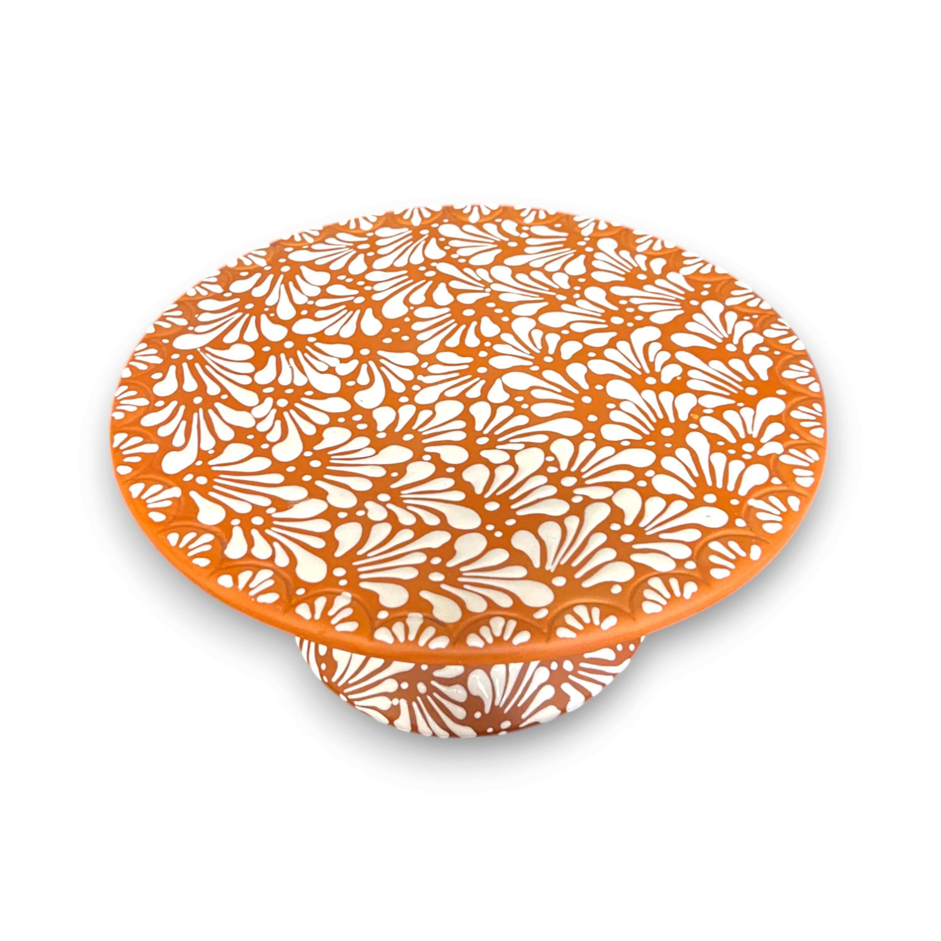 Talavera Cake Stand Set | Two-Piece Handmade Dessert Pedestal