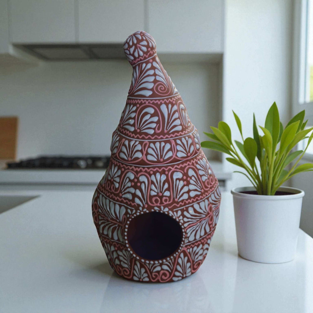 Terracotta Talavera Santa | Handmade Holiday Statue