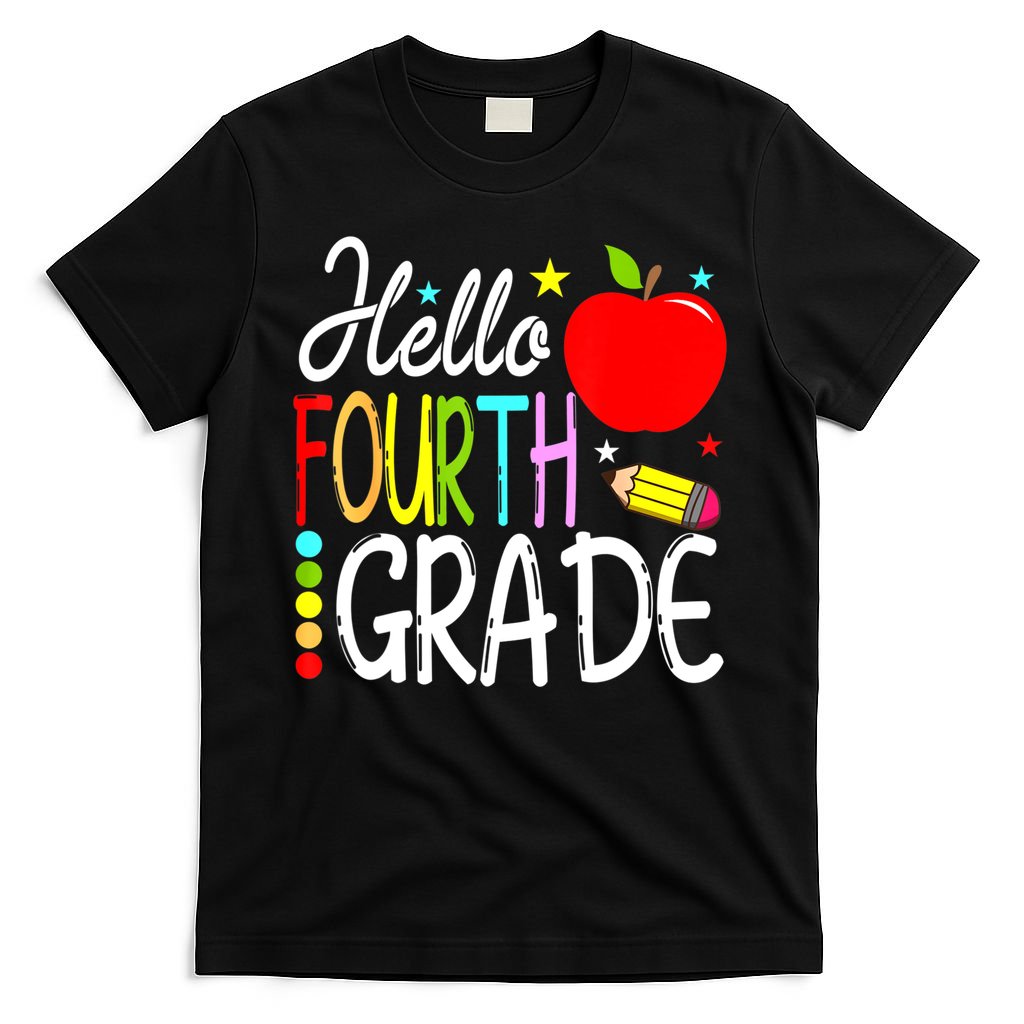 Hello Fourth Grade Team 4th Grade Back To School Teacher T-Shirt Mood Vibes Tees - Express Your Mood, Wear Your Style