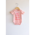 Hi, I'm New Here Pink Organic Cotton Baby Onesie