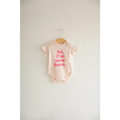 Hi, I'm New Here Organic Cotton Baby Bodysuit with Pink Ink