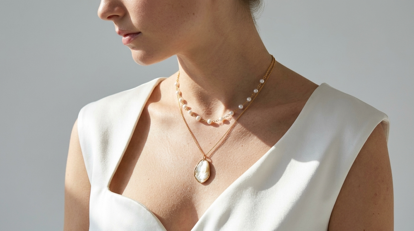 Tulum Layered Necklace Ostella Shells