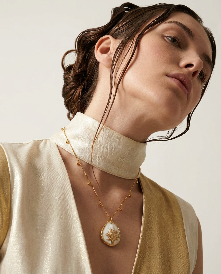 Autumn Pendant Necklace Ostella Shells