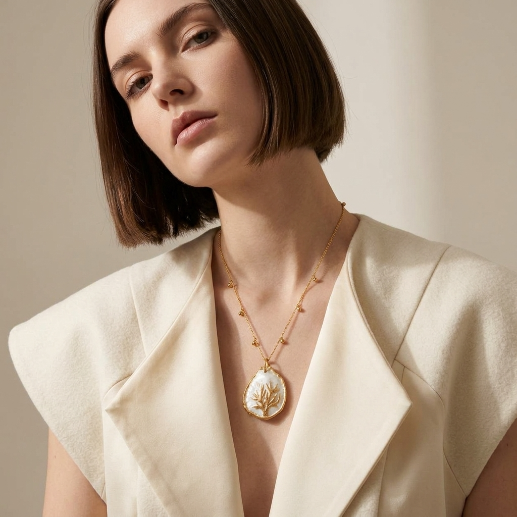 Autumn Pendant Necklace Ostella Shells