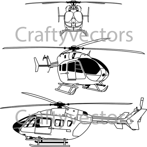 Helicopter Family Name Plaque AVEL Woodworking