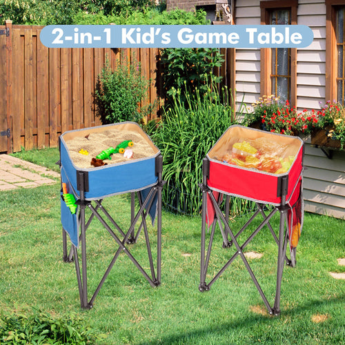 2 Pieces Folding Camping Tables with Large Capacity Storage Sink for Picnic GemGear