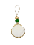 Gilded Scallop Coastal Holiday Ornament