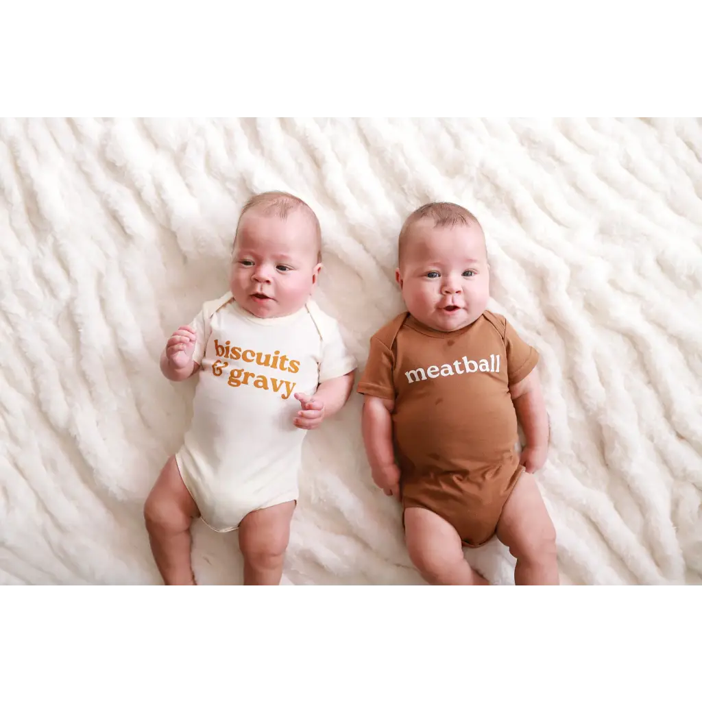 Meatball Organic Cotton Baby Onesie