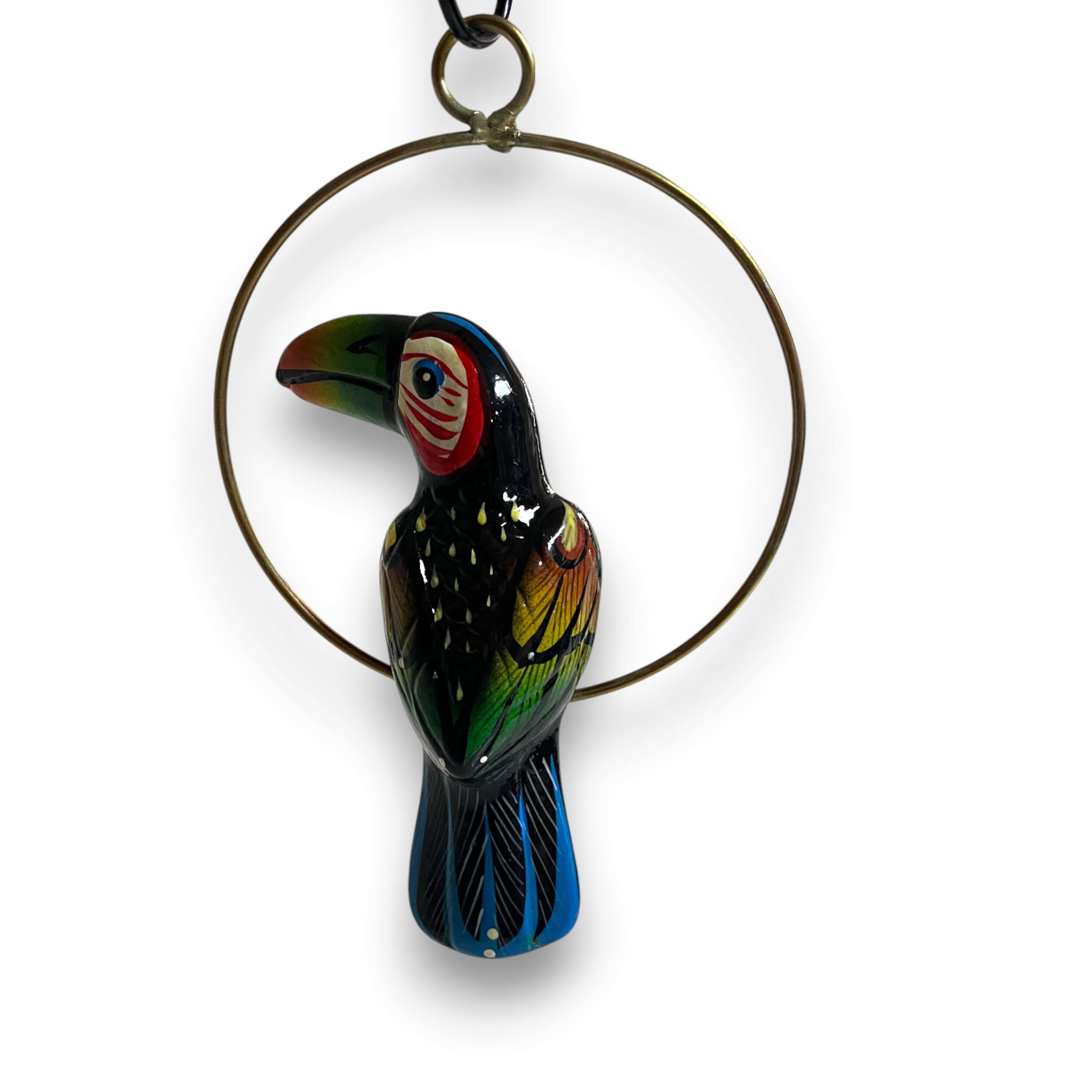 Mini Talavera Toucan | Handmade Hanging Decor