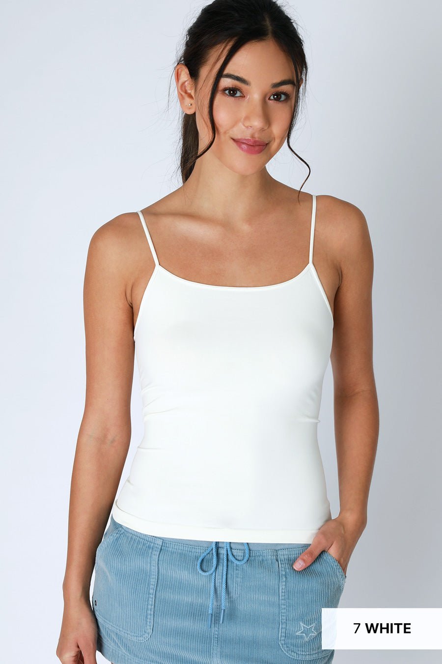 NikiBiki Western Basics Camisole — Seamless Jersey Knit Foundation Layer (5 Colors, Made in USA) Cowhide and Conchos