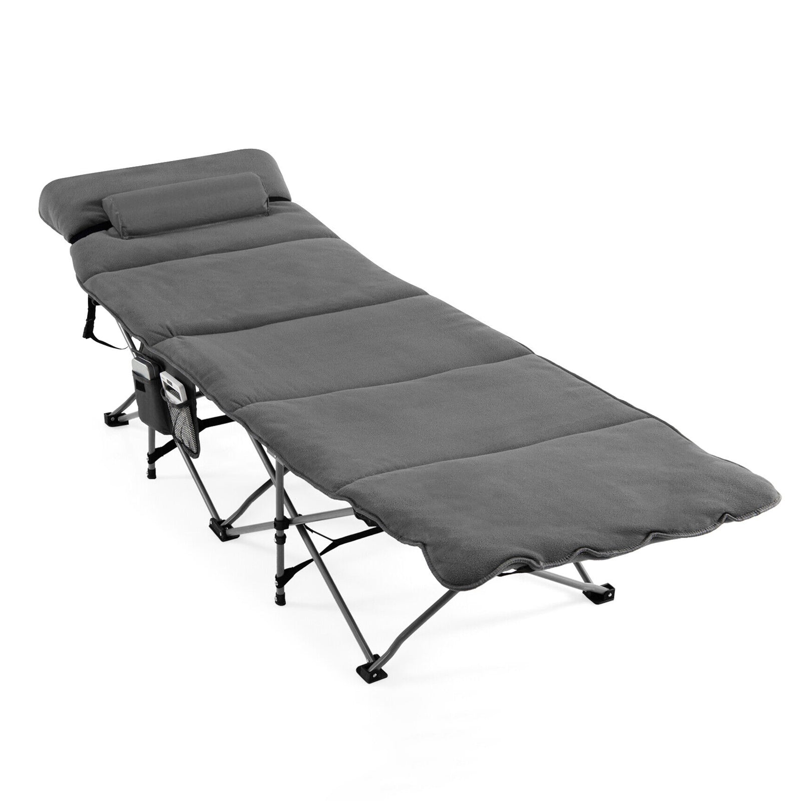 Folding Retractable Travel Camping Cot with Mattress and Carry Bag GemGear