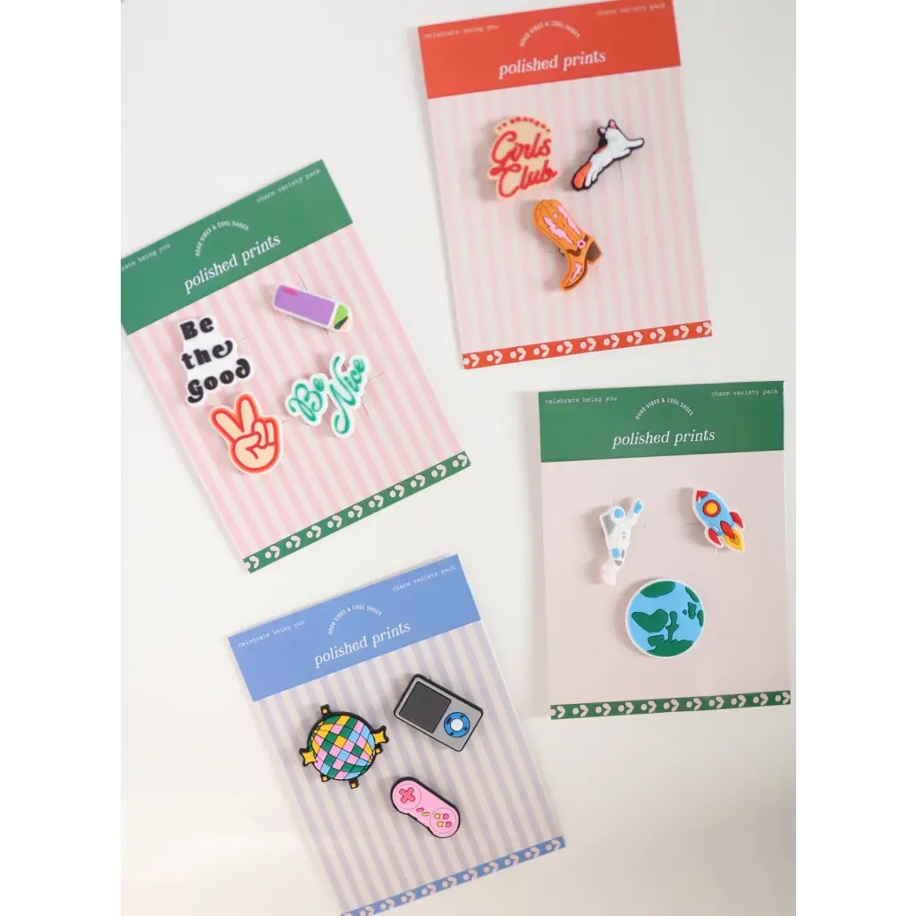 Fun 3-piece Outer Space Shoe Charm Set
