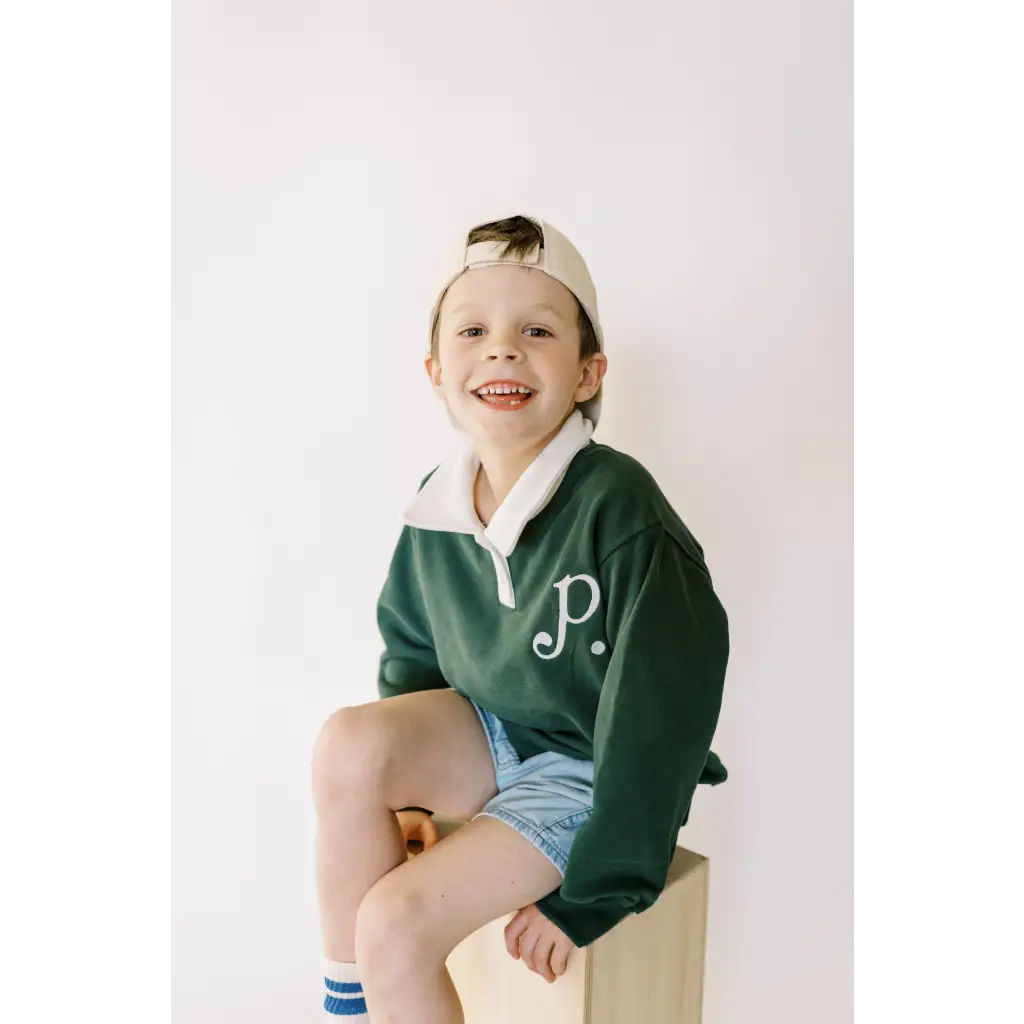 "P" Kids Embroidered Pullover