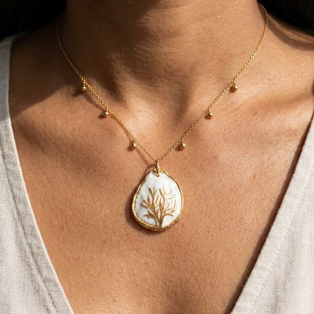 Autumn Pendant Necklace Ostella Shells