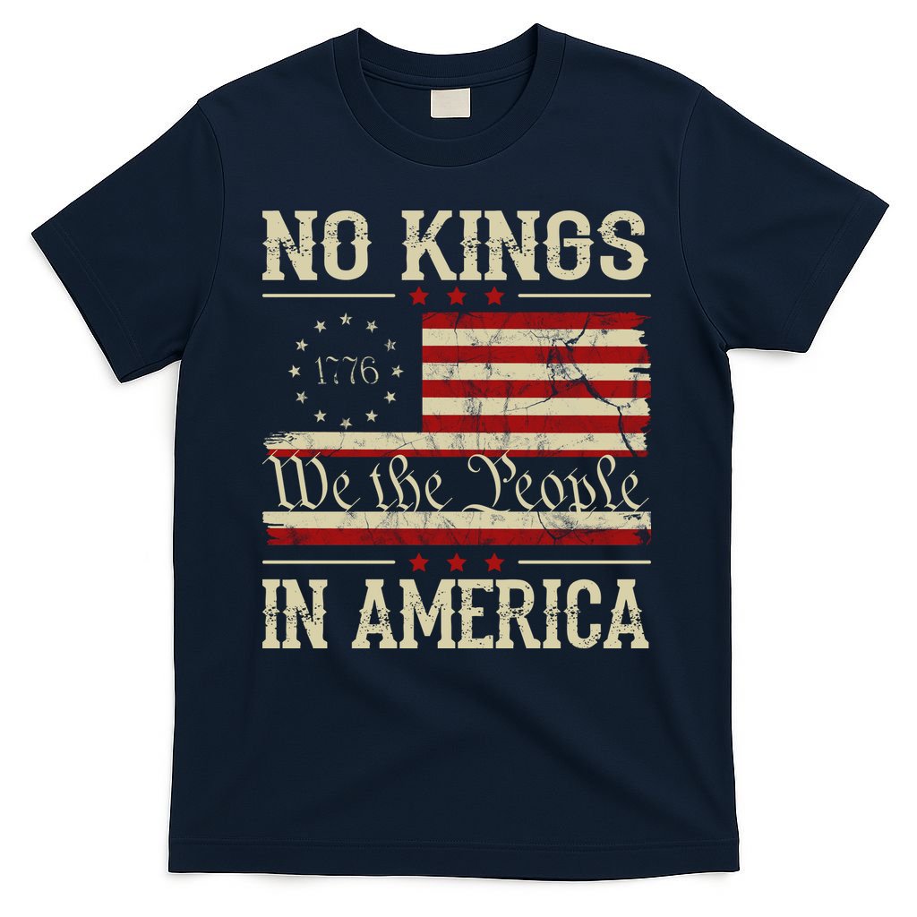 Retro June 14th No Kings In America 1776 USA Flag T-Shirt Mood Vibes Tees - Express Your Mood, Wear Your Style