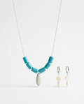 Olive Pearl Necklace & Earrings Set Ostella Shells
