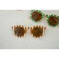 Striped Baby Sunnies for Kids | White/Brown