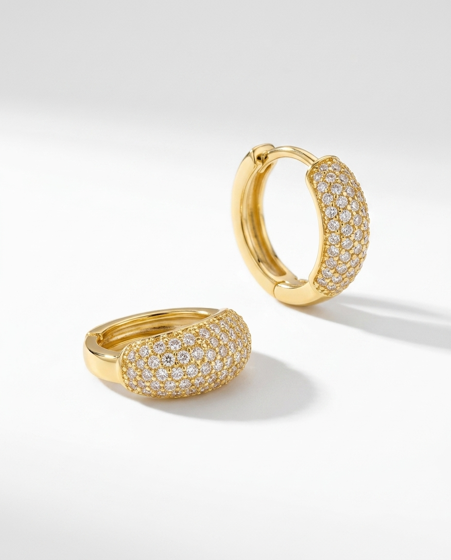 Daisy Diamond Hoops Ostella Shells