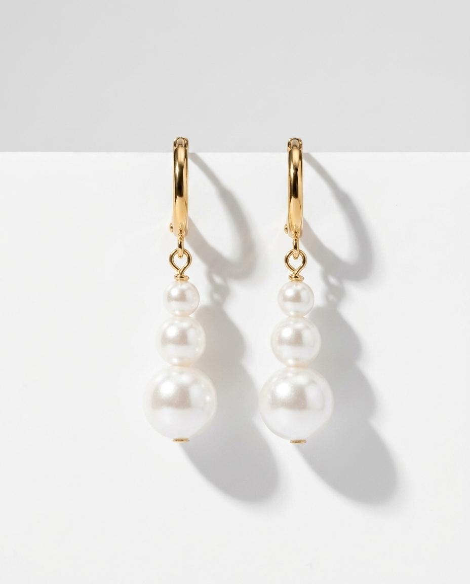 Lily Pearl Earrings Ostella Shells
