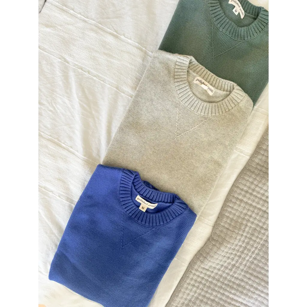 Margo Crew Neck Sweater in Gray