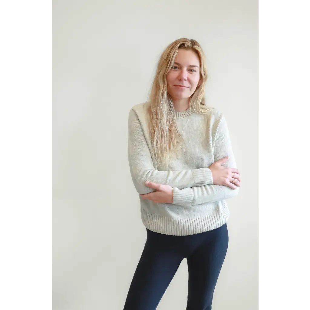 Margo Crew Neck Sweater in Gray