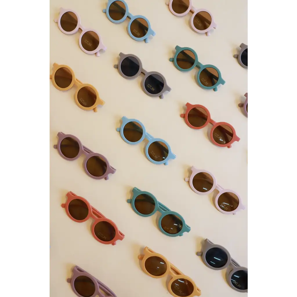 Toddler/Baby Round Retro Sunglasses, UV400 | Sky Blue