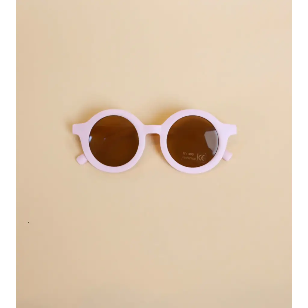 Round Retro Sunglasses for Kids | Light Pink