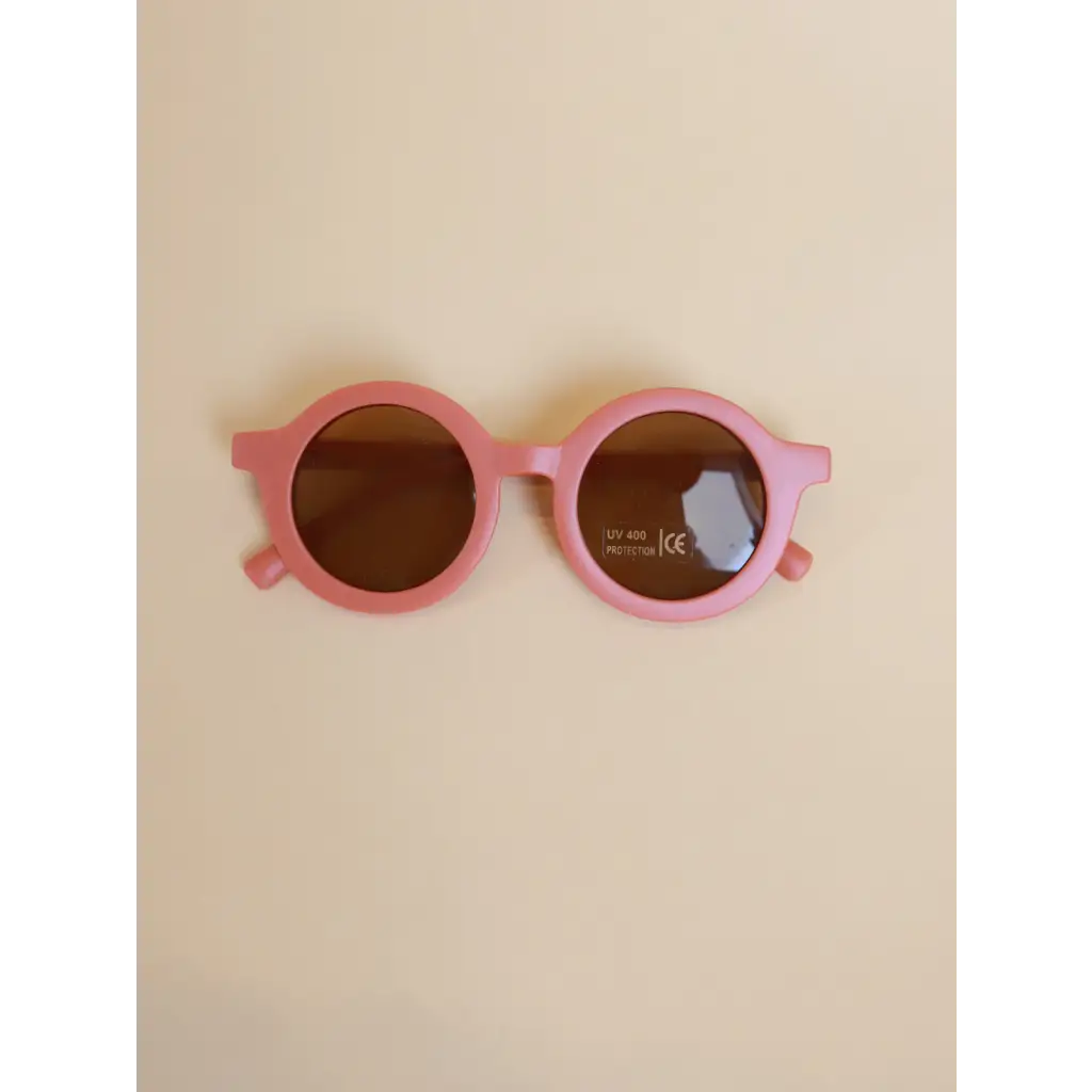 Round Retro Sunglasses for Kids | Light Pink