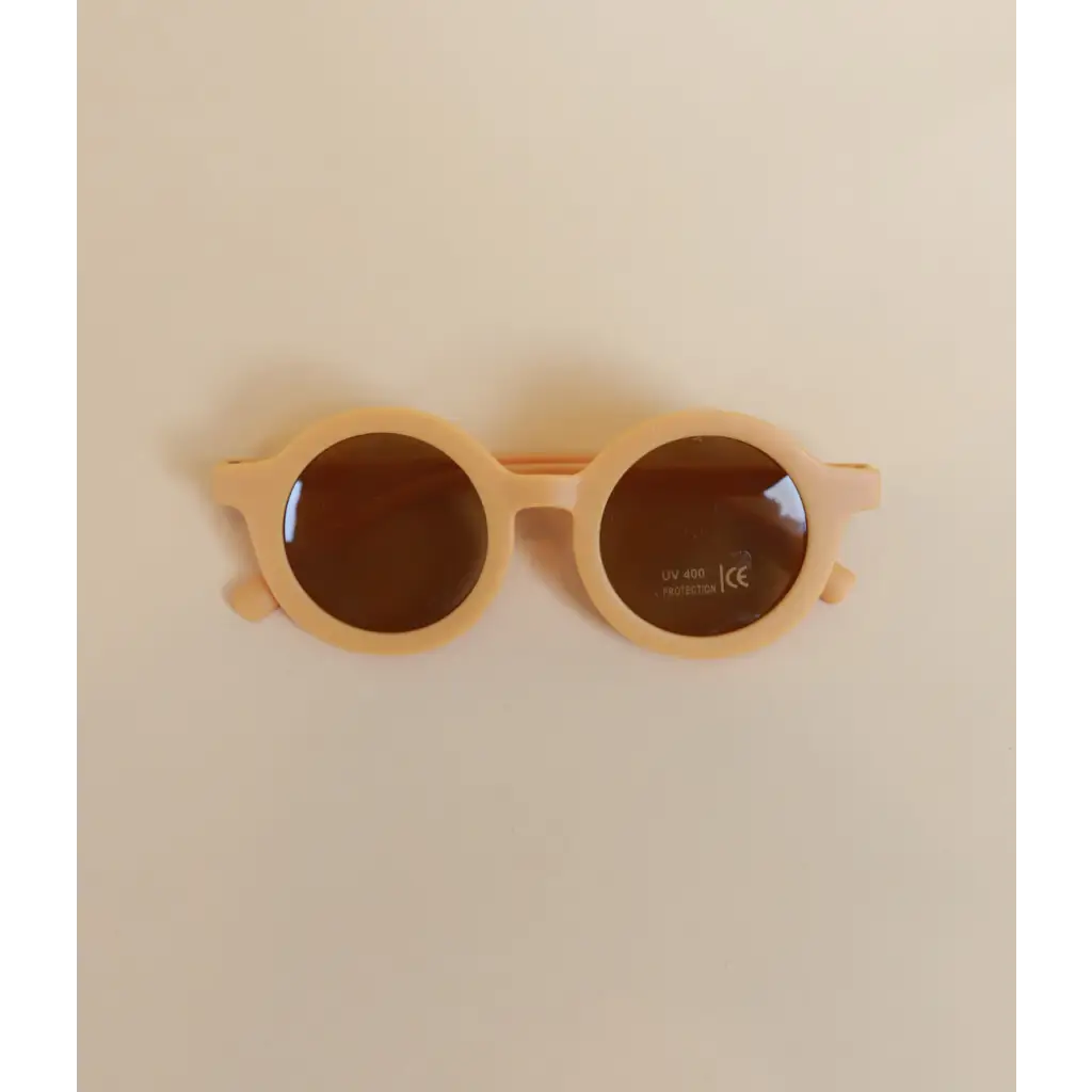 Round Retro Sunglasses for Kids | Ivory