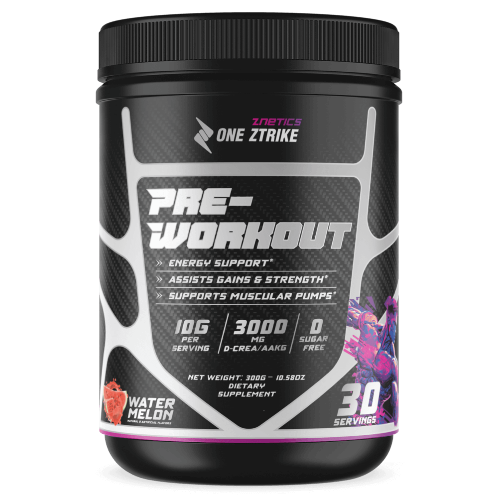 Ultra Concentrate Pre-Workout Watermelon | High Stimulant Energy & Focus | ONE ZTRIKE by ZNETICS Znetics