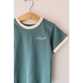 Embroidered Unhinged Ringer T-Shirt for Kids