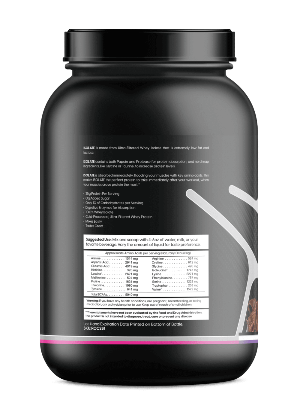 Whey Isolate Protein Chocolate 2LB | 25g Protein, Zero Sugar | ONE ZTRIKE by ZNETICS Znetics