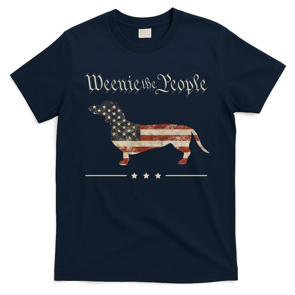 Weenie The People Funny Dachshund 4th Of July USA T-Shirt Mood Vibes Tees - Express Your Mood, Wear Your Style